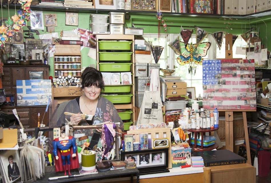 Angela Cartwright in her art studio.