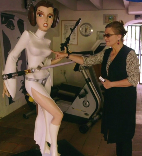 Carrie and her “sex doll” version. (Photo courtesy of HBO Films)