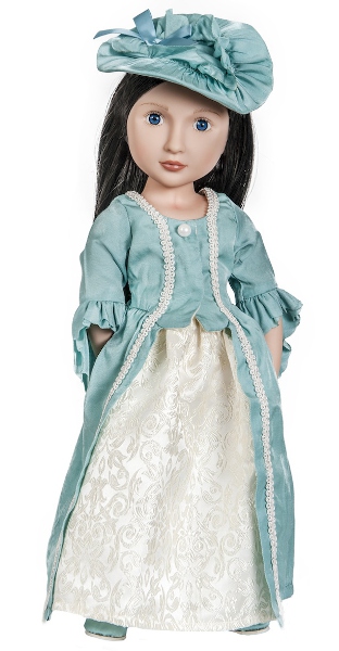Lydia in her 1760 party dress.
