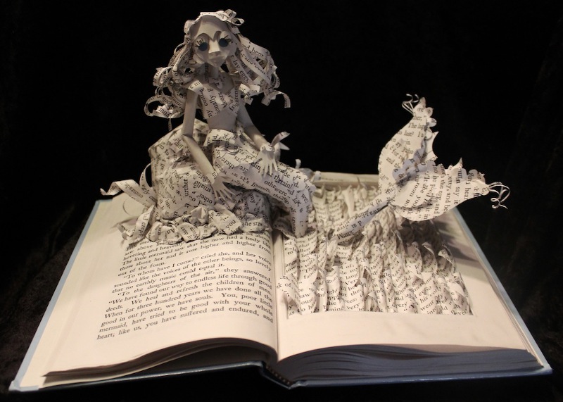 Paper Sculpture of The Little Mermaid by Jodi Brown.