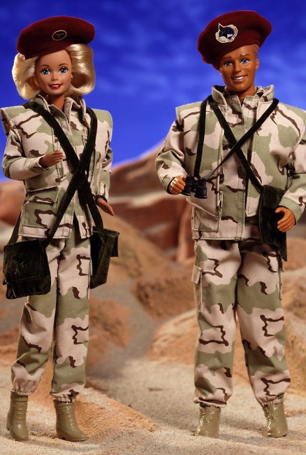Military Barbie and Ken from Mattel.