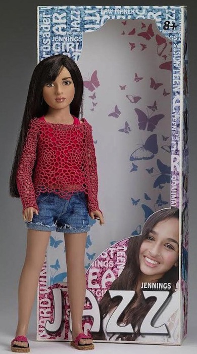Tonner’s Jazz Jennings portrait play doll.