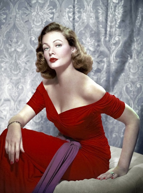 The ultimate thinking man’s sex symbol, Gene Tierney radiant in red. Photo by Everett, Courtesy of Movie Star News