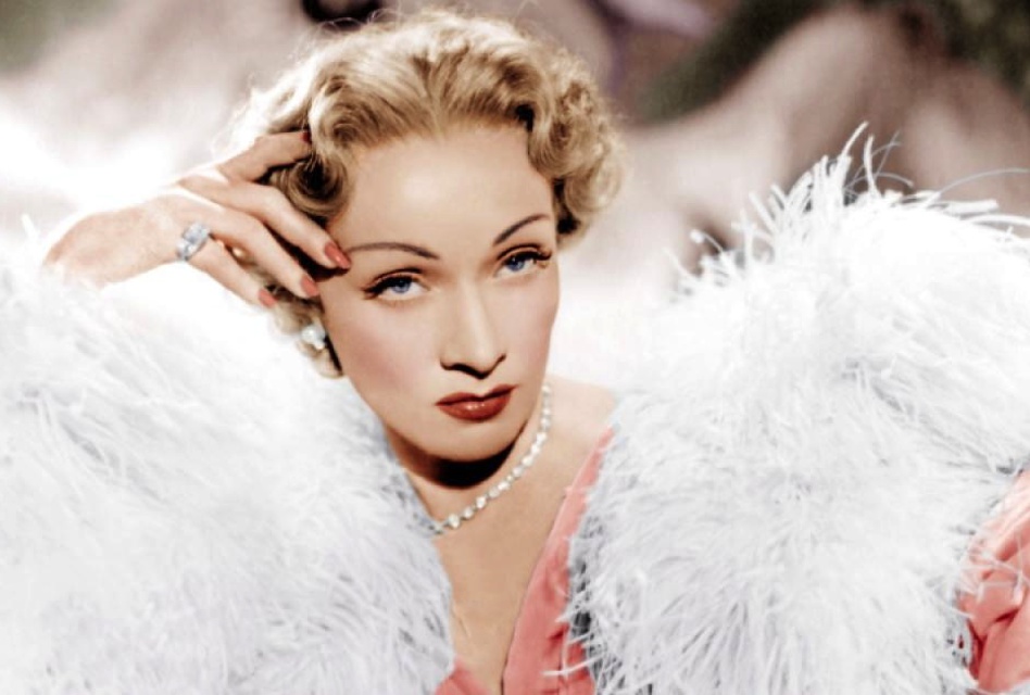 Marlene Dietrich, channeling her Dior Diva, in 1950’s “Stage Fright”