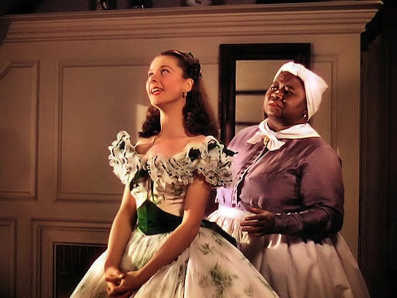 Two Oscar winners: Vivien Leigh as Scarlett, and Hattie McDaniel as Mammy. Photo courtesy of Turner Classic Movies