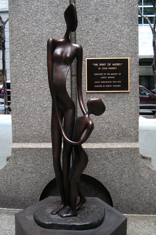 Spirit of Audrey statue at UNICEF headquarters