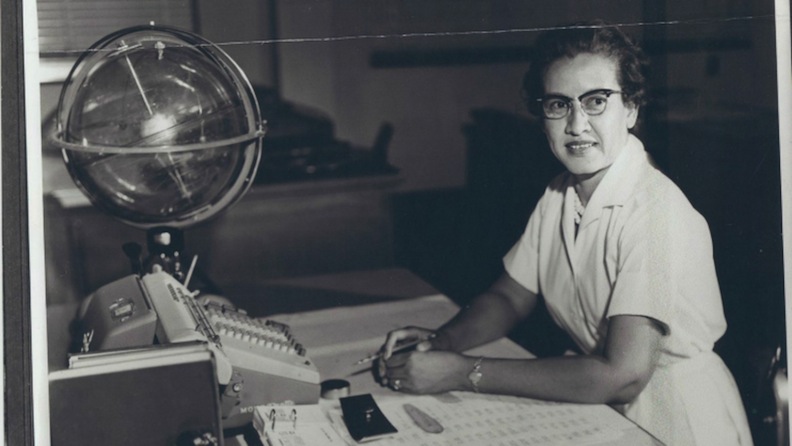 Katherine Johnson at work