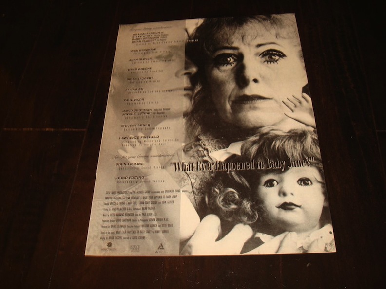 Emmy Nomination Ad for "What Ever Happened to Baby Jane?"