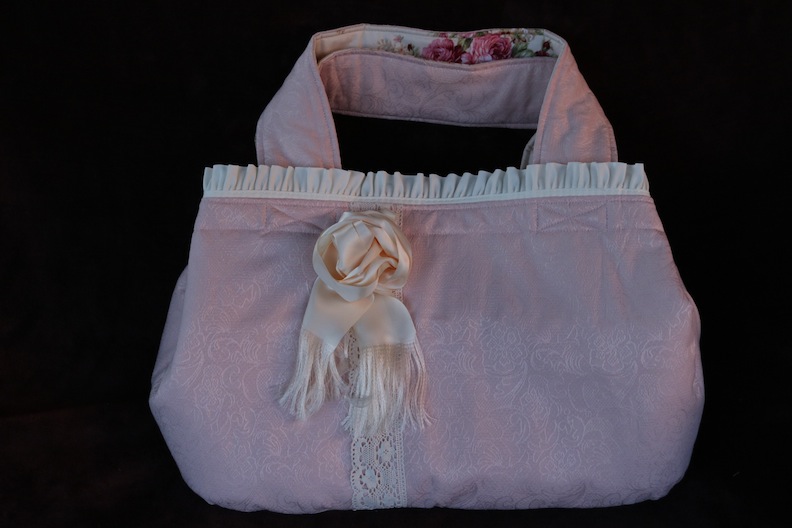 Shabby Chic Rose bassinet bag by Susan Gibbs