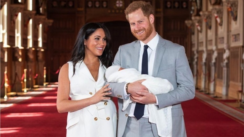 Meghan and Harry with baby Archie