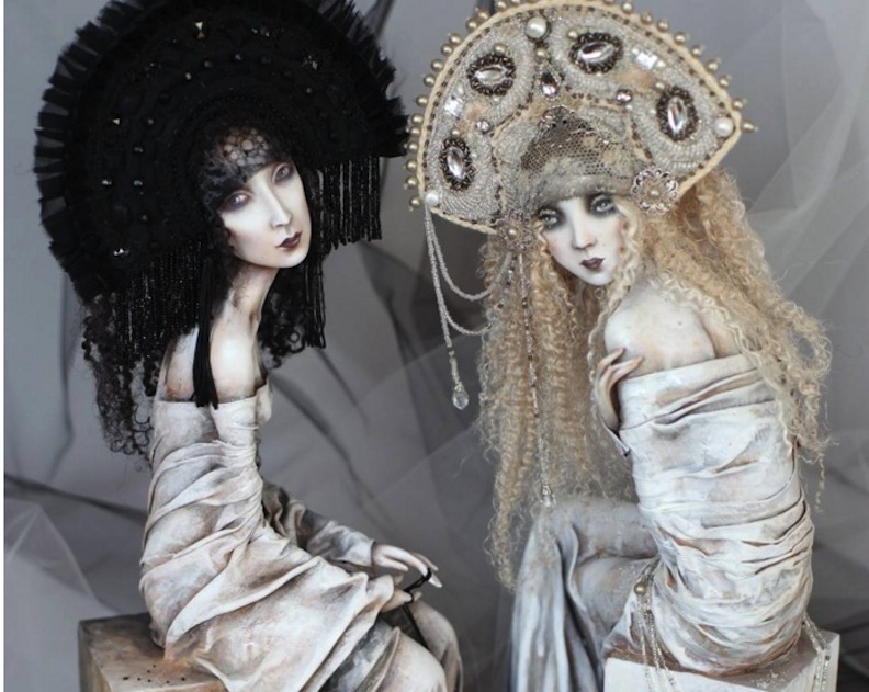 Black and White Movie dolls by Anna Zueva